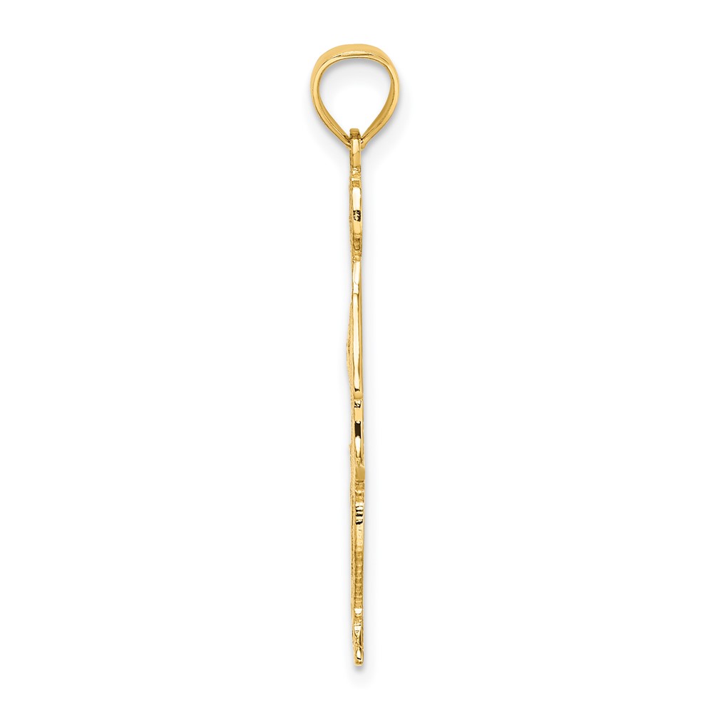 10K Cheerleader with Hand on Head Pendant (10C3559)