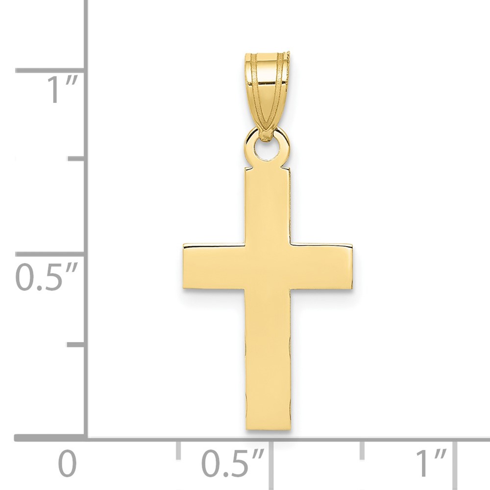 10K Polished Cross Charm (10C3601)