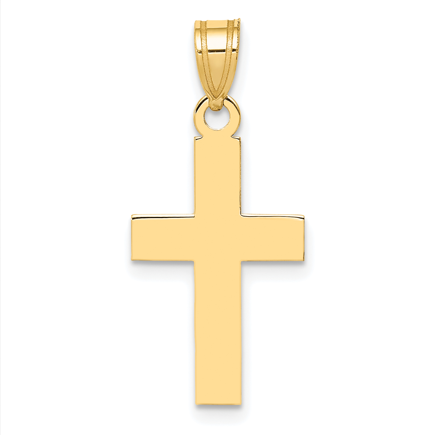 10K Polished Cross Charm (10C3601)