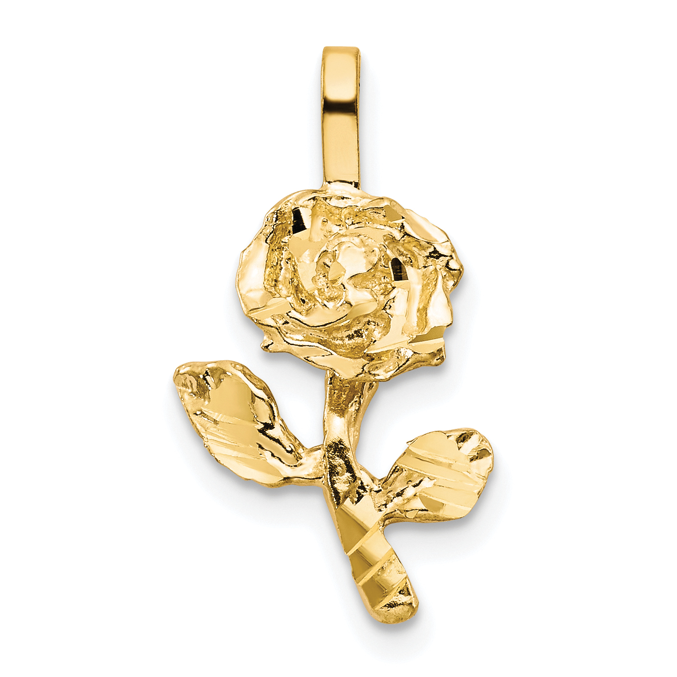 10k Yellow Gold Rose Charm (10C366)