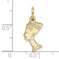 10K Yellow Gold Solid Nefertiti Charm view 4