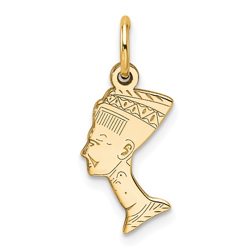 10K Yellow Gold Solid Nefertiti Charm
