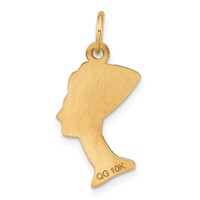 10K Yellow Gold Nefertiti Pendant view 3