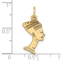 10K Yellow Gold Nefertiti Pendant view 4