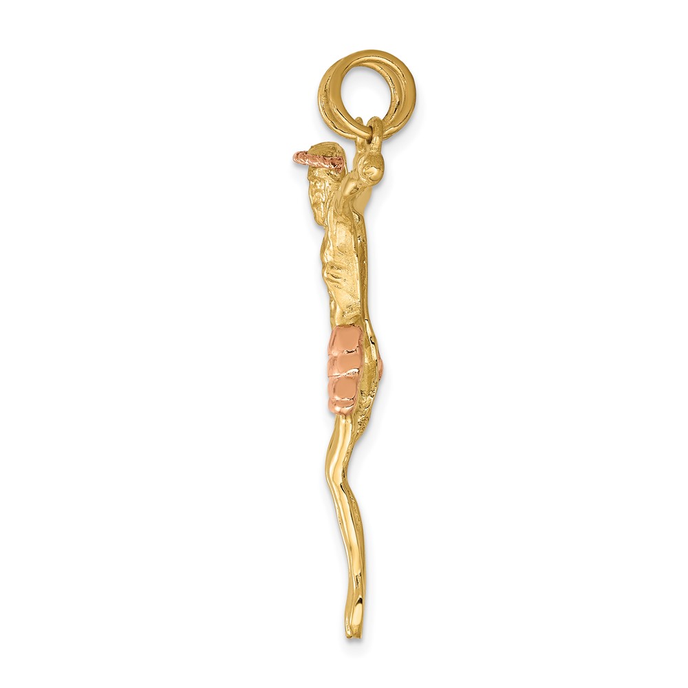 10k Two-tone Rose Corpus Pendant (10C3711)