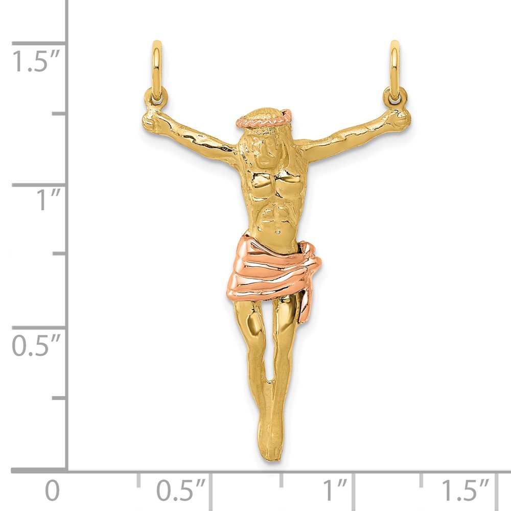 10k Two-tone Rose Corpus Pendant (10C3711)