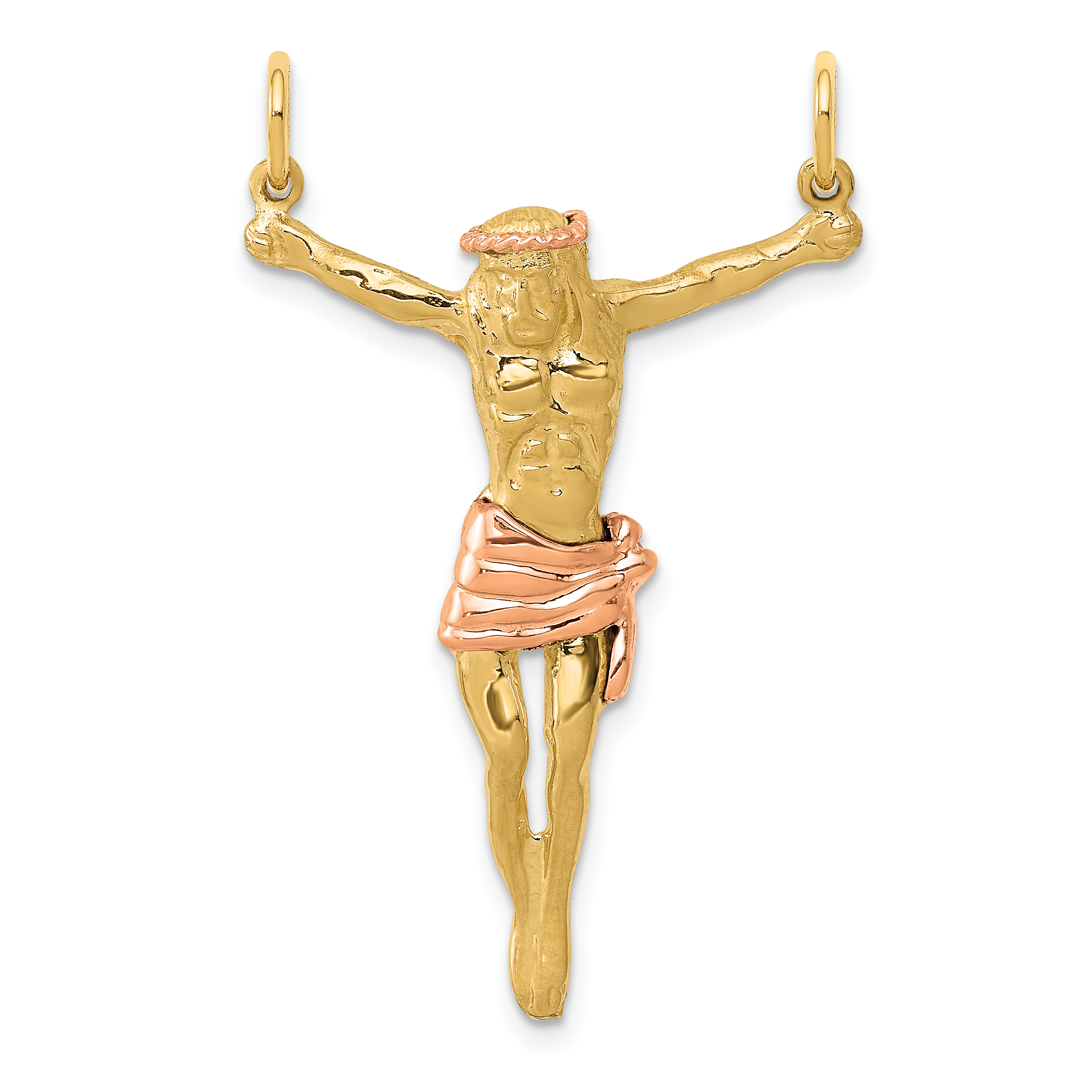 10k Two-tone Rose Corpus Pendant (10C3711)