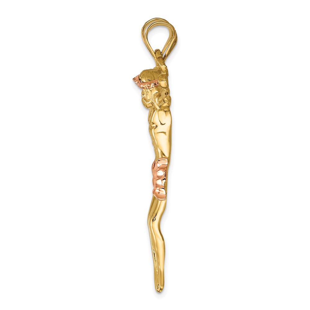 10k Two-tone Rose Corpus Pendant (10C3712)