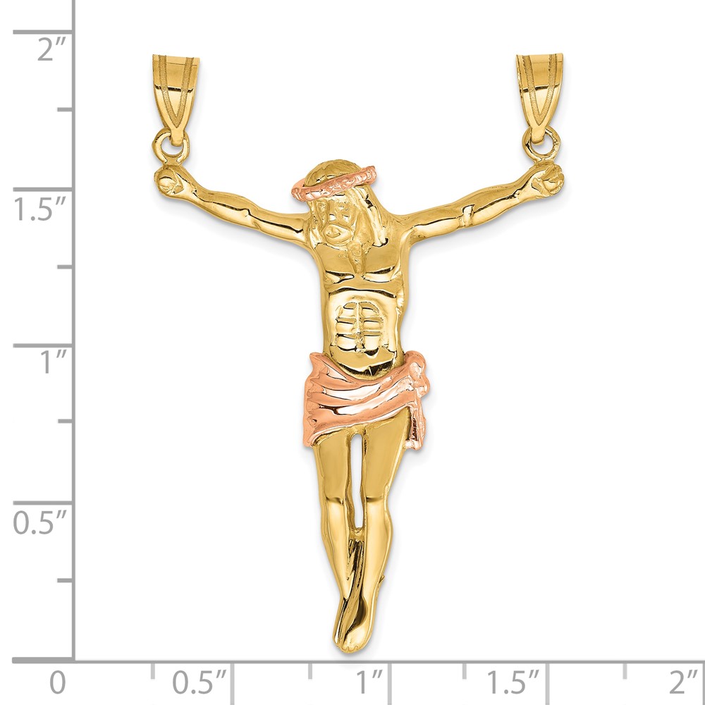 10k Two-tone Rose Corpus Pendant (10C3712)