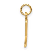 10K Yellow Gold Solid Polished Cowboy Boot Charm view 2