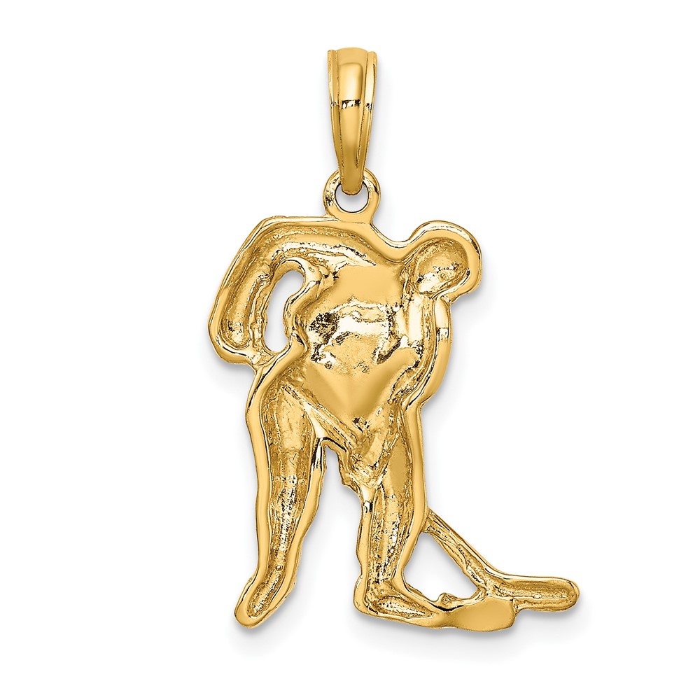 10k Hockey Player with Stick and Puck Charm (10C3754)