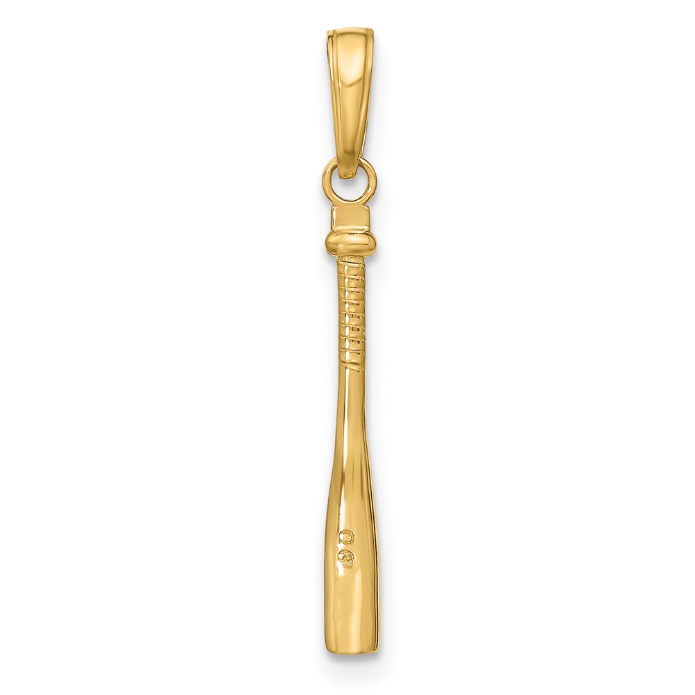 10k 3-D Baseball Bat Pendant (10C3764)