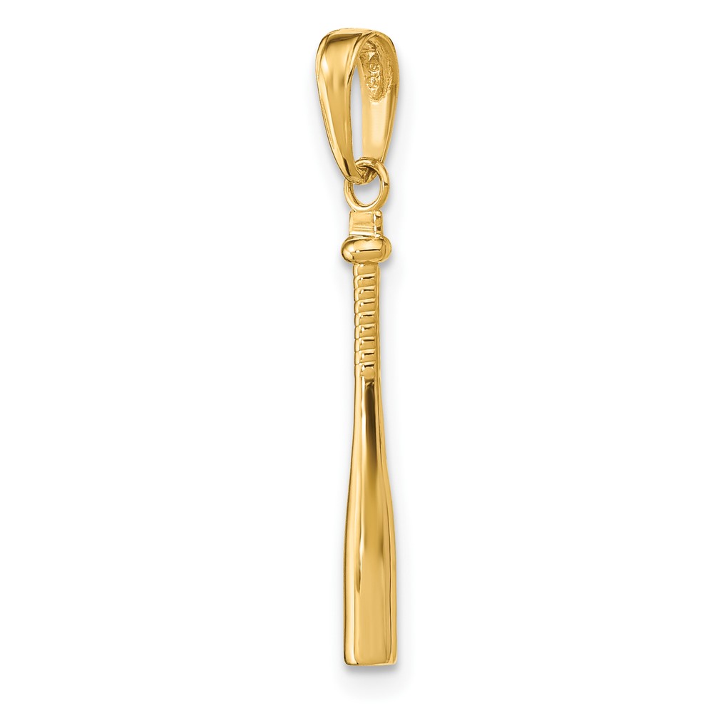 10k 3-D Baseball Bat Pendant (10C3764)