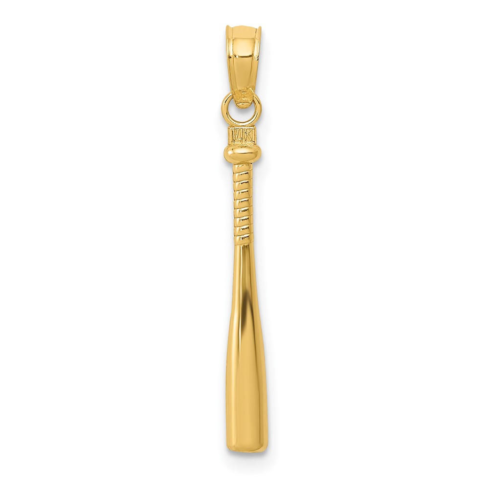 10k 3-D Baseball Bat Pendant (10C3764)