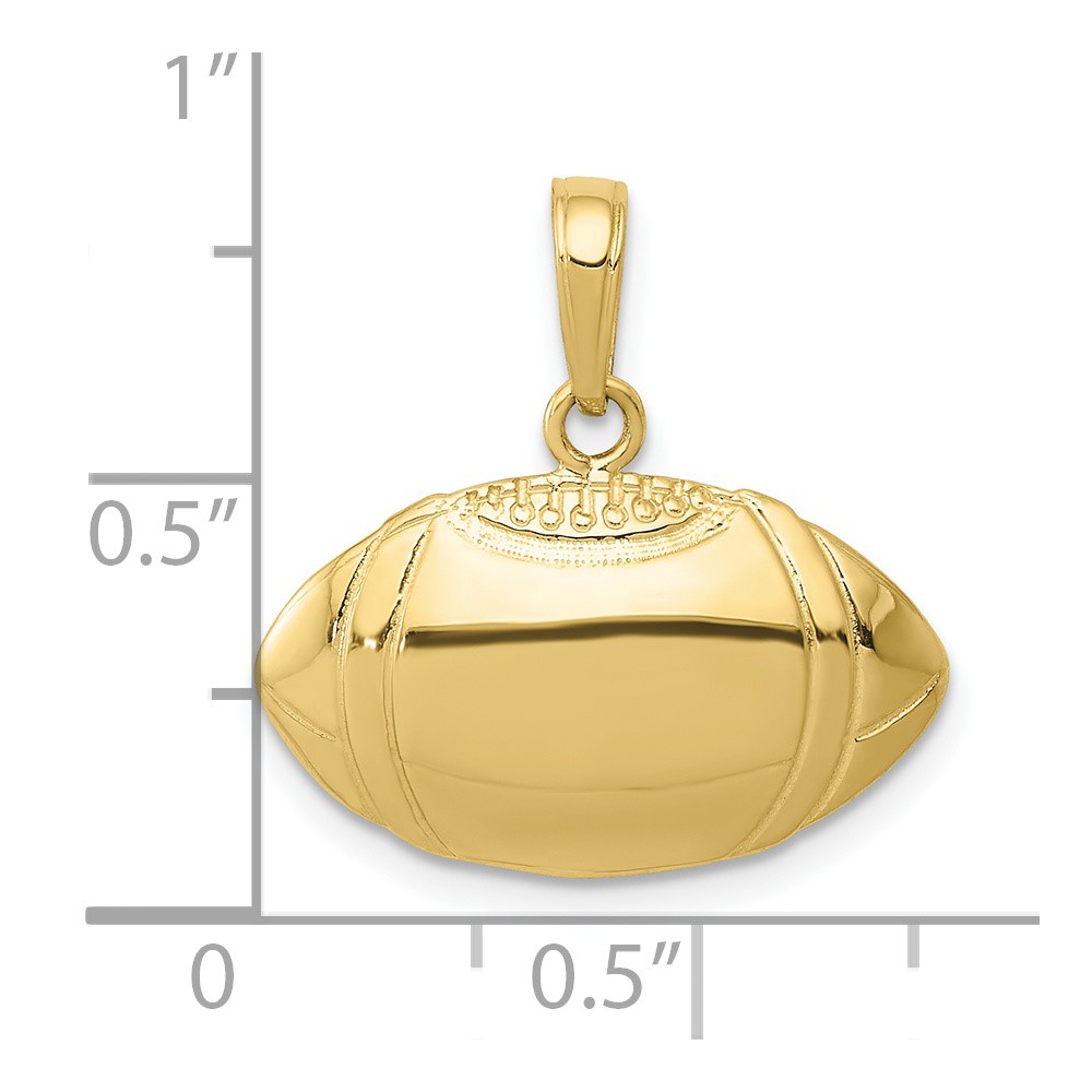 10K Football Profile Pendant (10C3769)