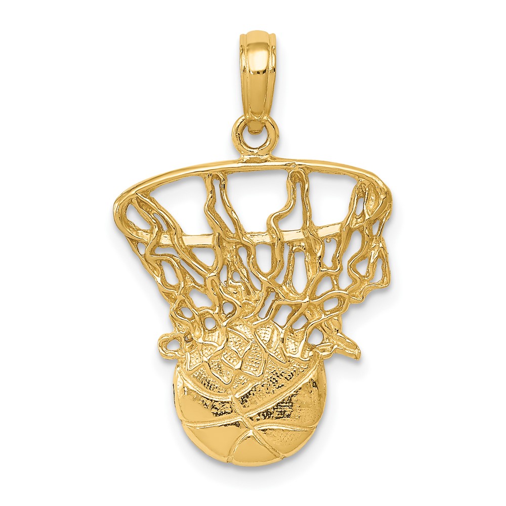 10K Swoosh Basketball and Net Pendant (10C3780)