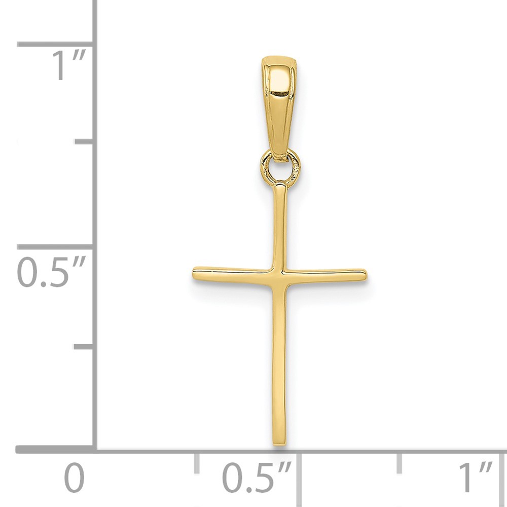 10K Polished Cross Pendant (10C3782)