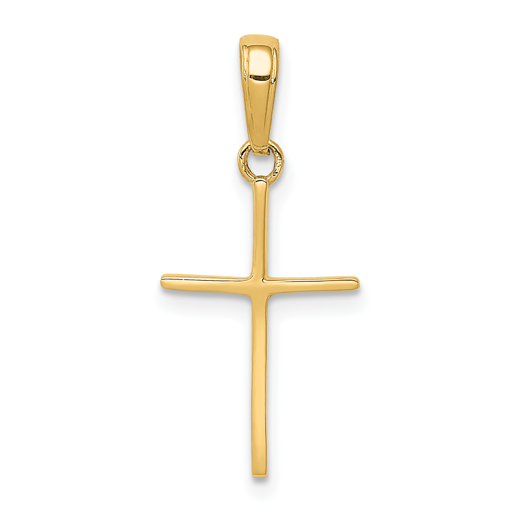 10K Polished Cross Pendant (10C3782)