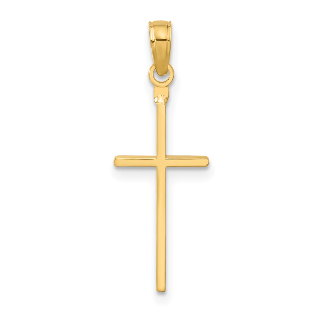 10K Polished Cross Pendant (10C3783)