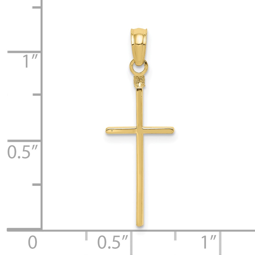 10K Polished Cross Pendant (10C3783)