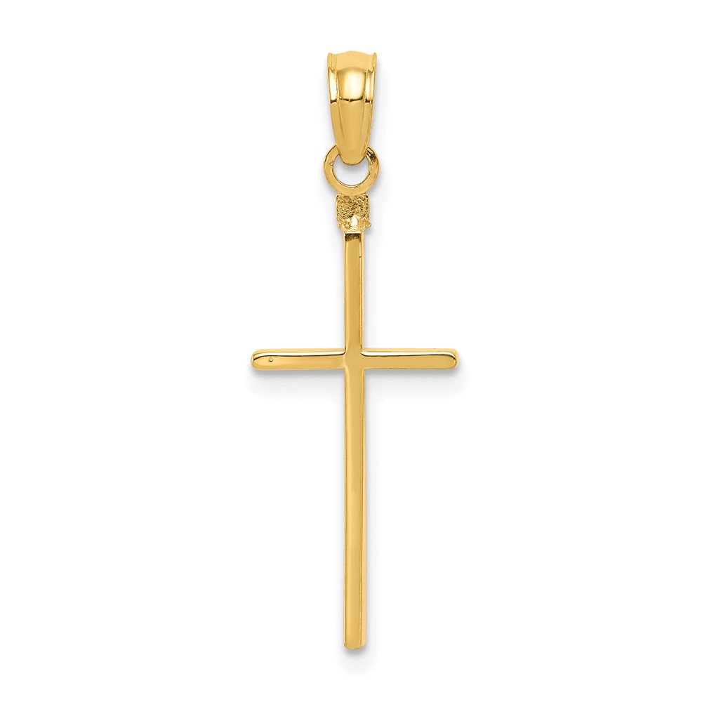 10K Polished Cross Pendant (10C3783)