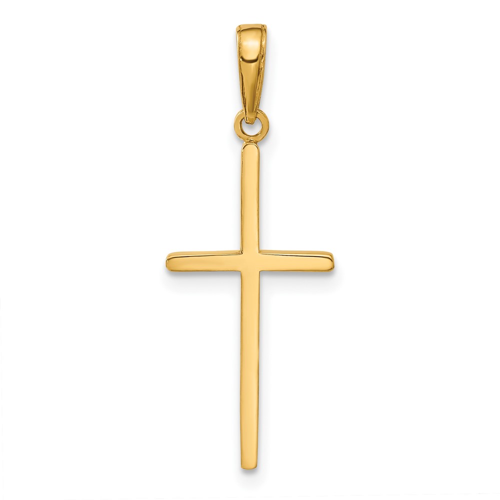 10K Polished Cross Pendant (10C3784)
