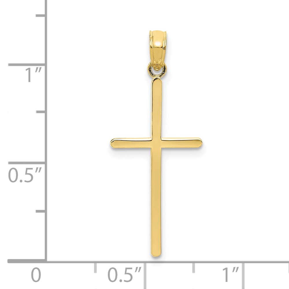 10K Polished Cross Pendant (10C3784)