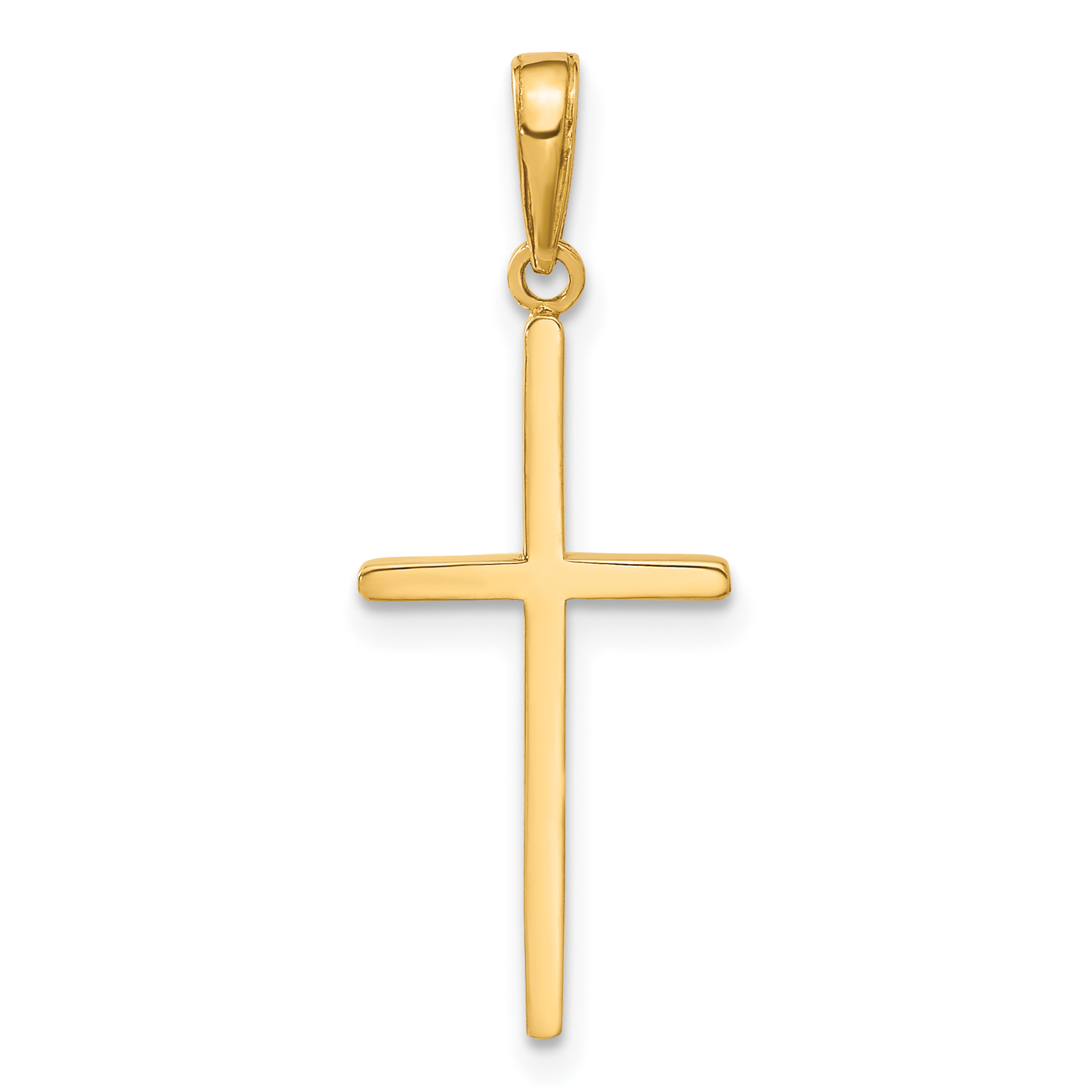 10K Polished Cross Pendant (10C3784)