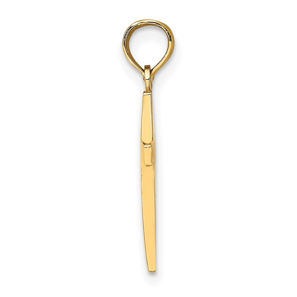 10k Polished Cross Pendant (10C3785)
