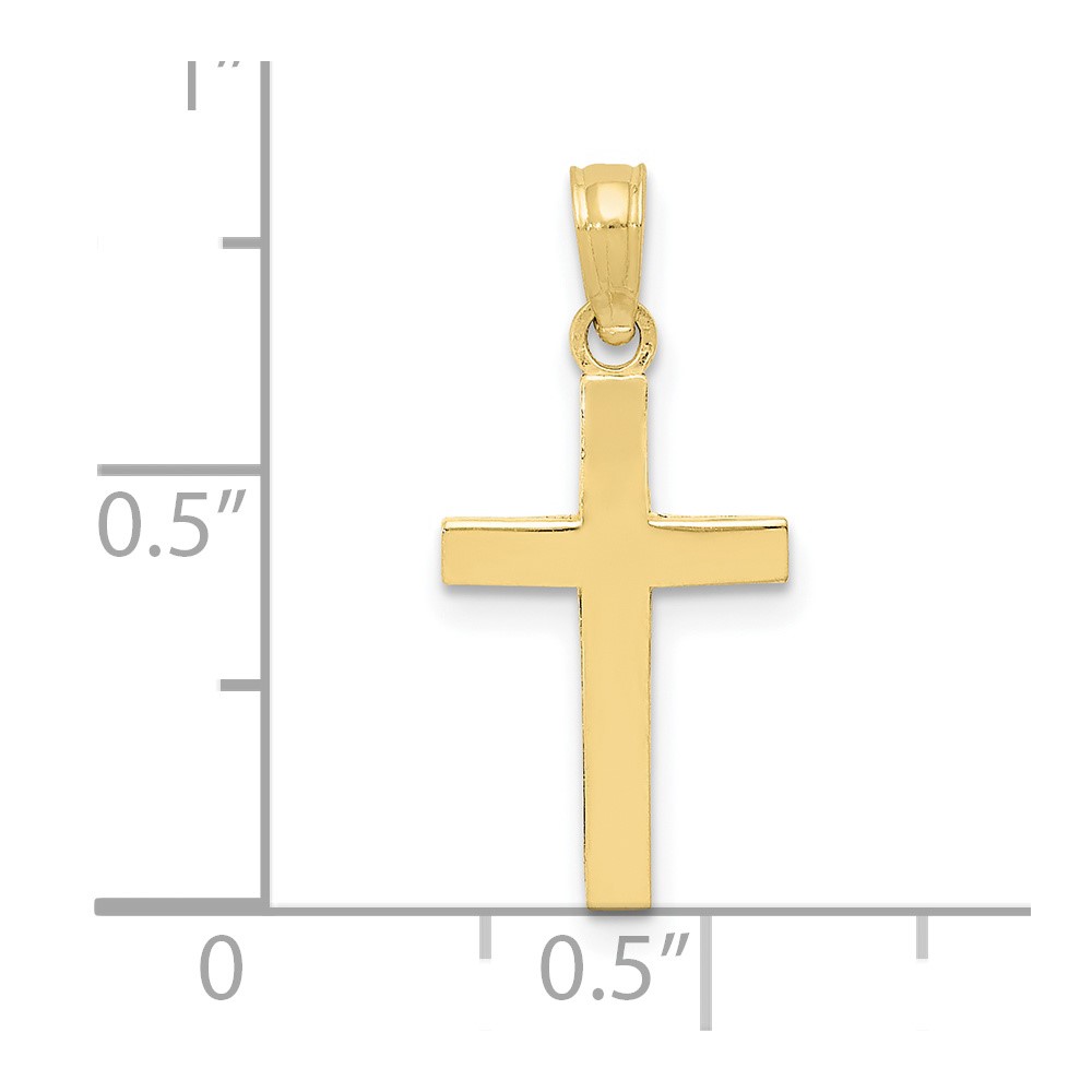 10k Polished Cross Pendant (10C3785)