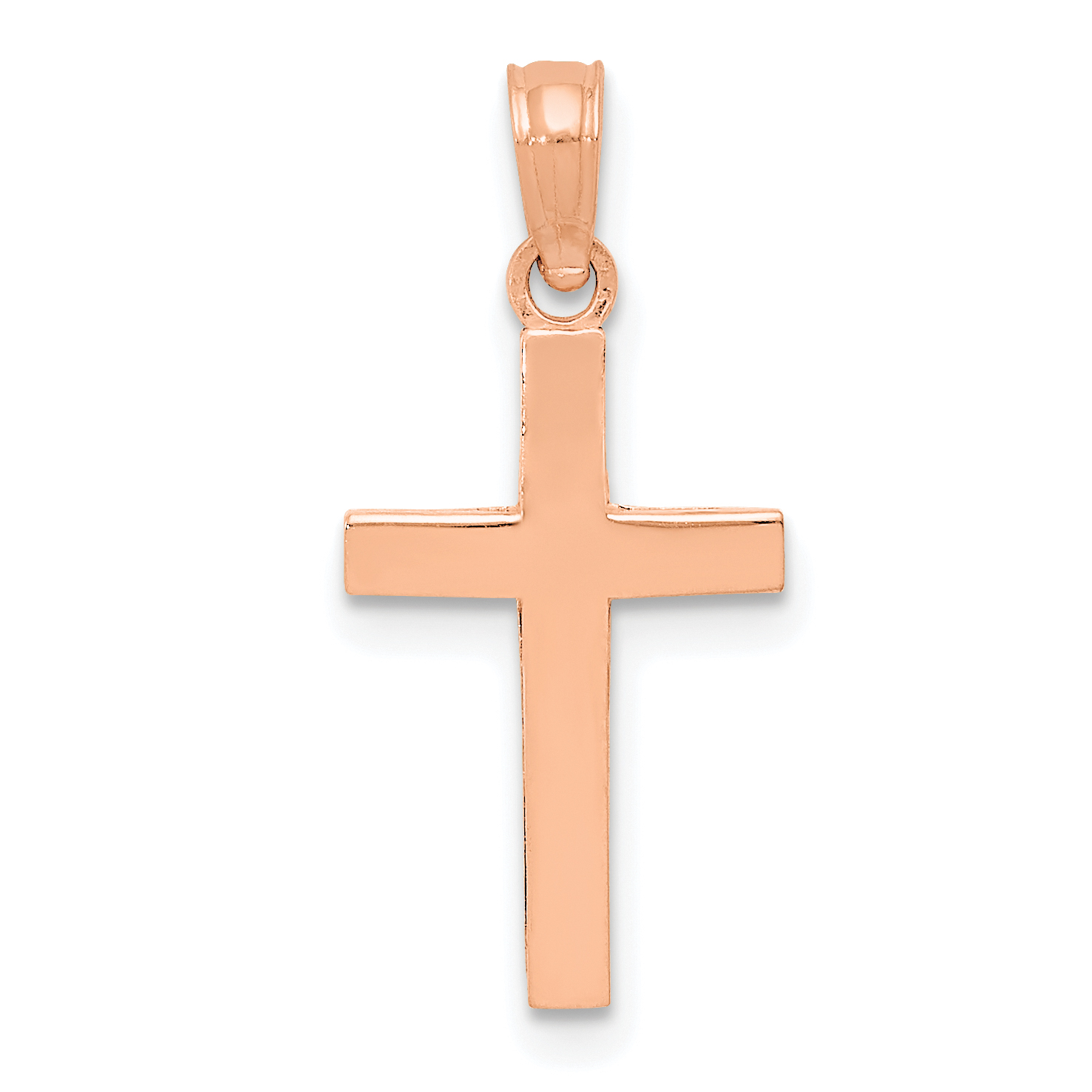 10k Rose Gold Polished Cross Pendant (10C3785R)