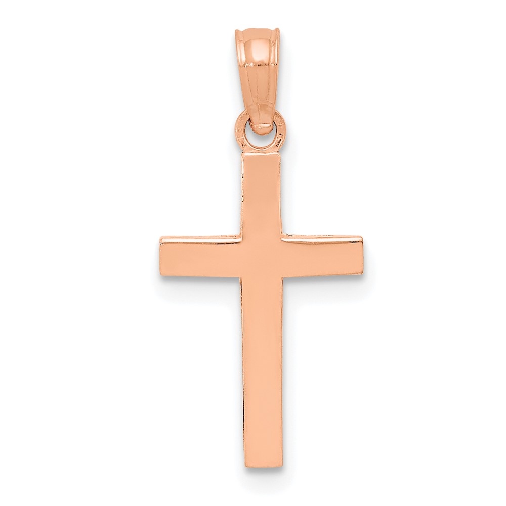 10k Rose Gold Polished Cross Pendant (10C3785R)