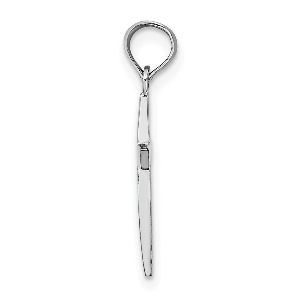 10k White Gold Polished Cross Pendant (10C3785W)