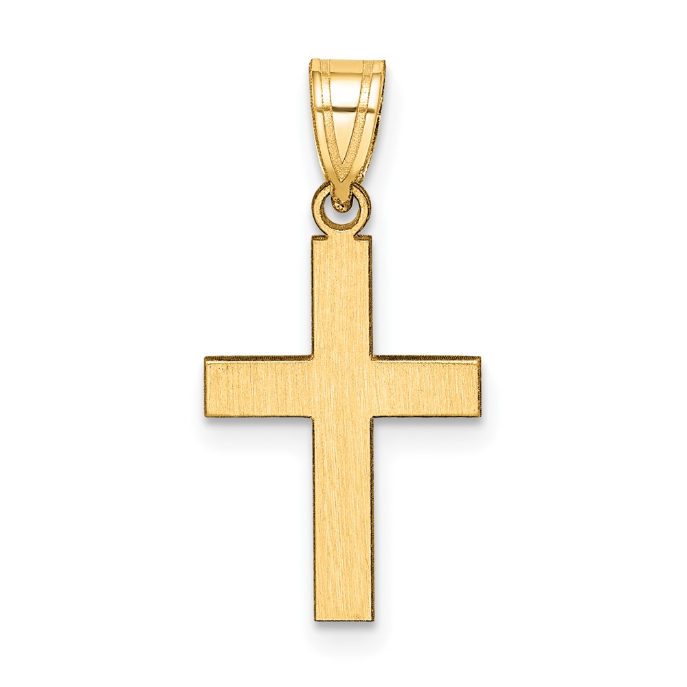 10k Polished Cross Charm (10C3787)