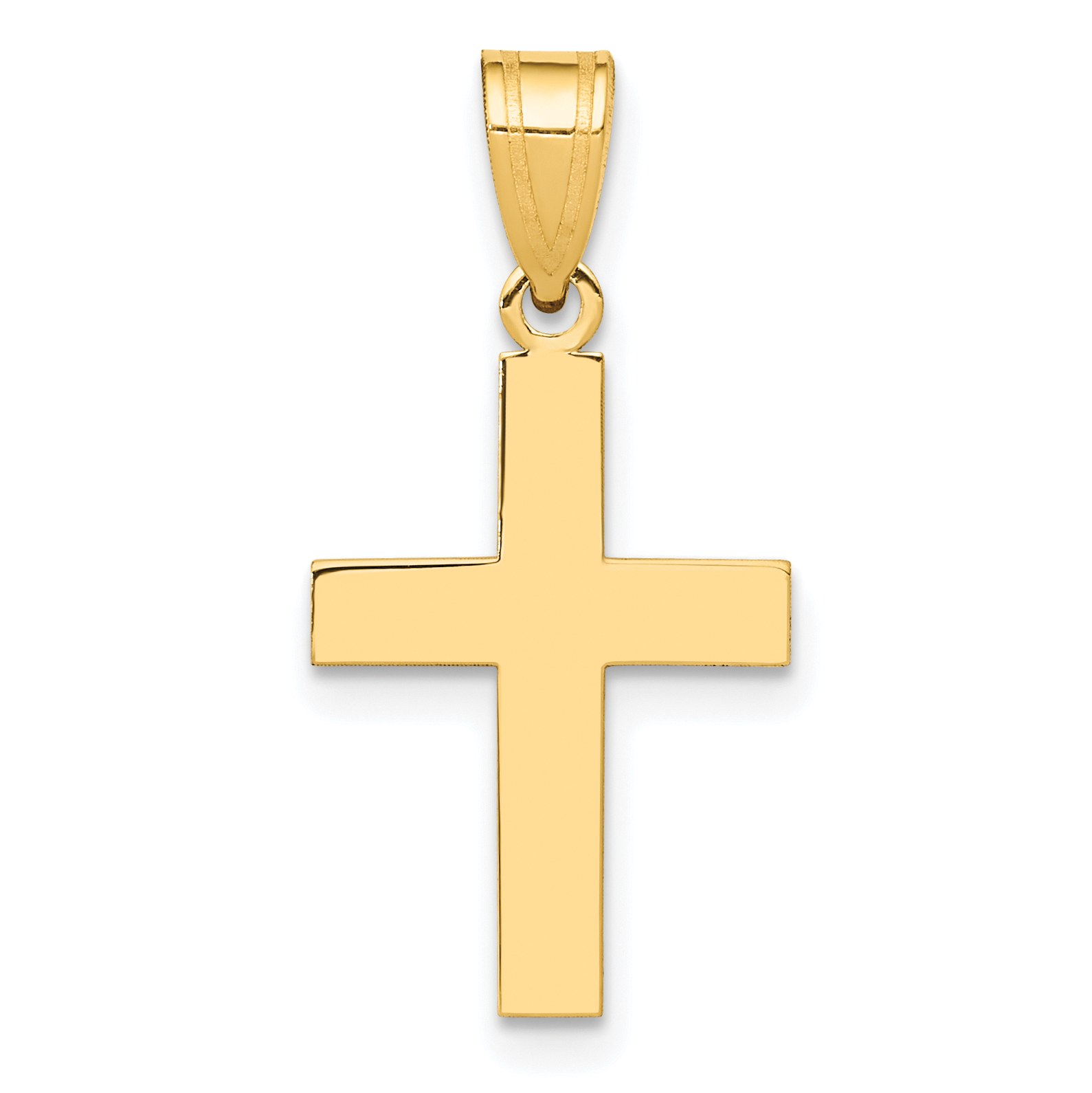 10k Polished Cross Charm (10C3787)