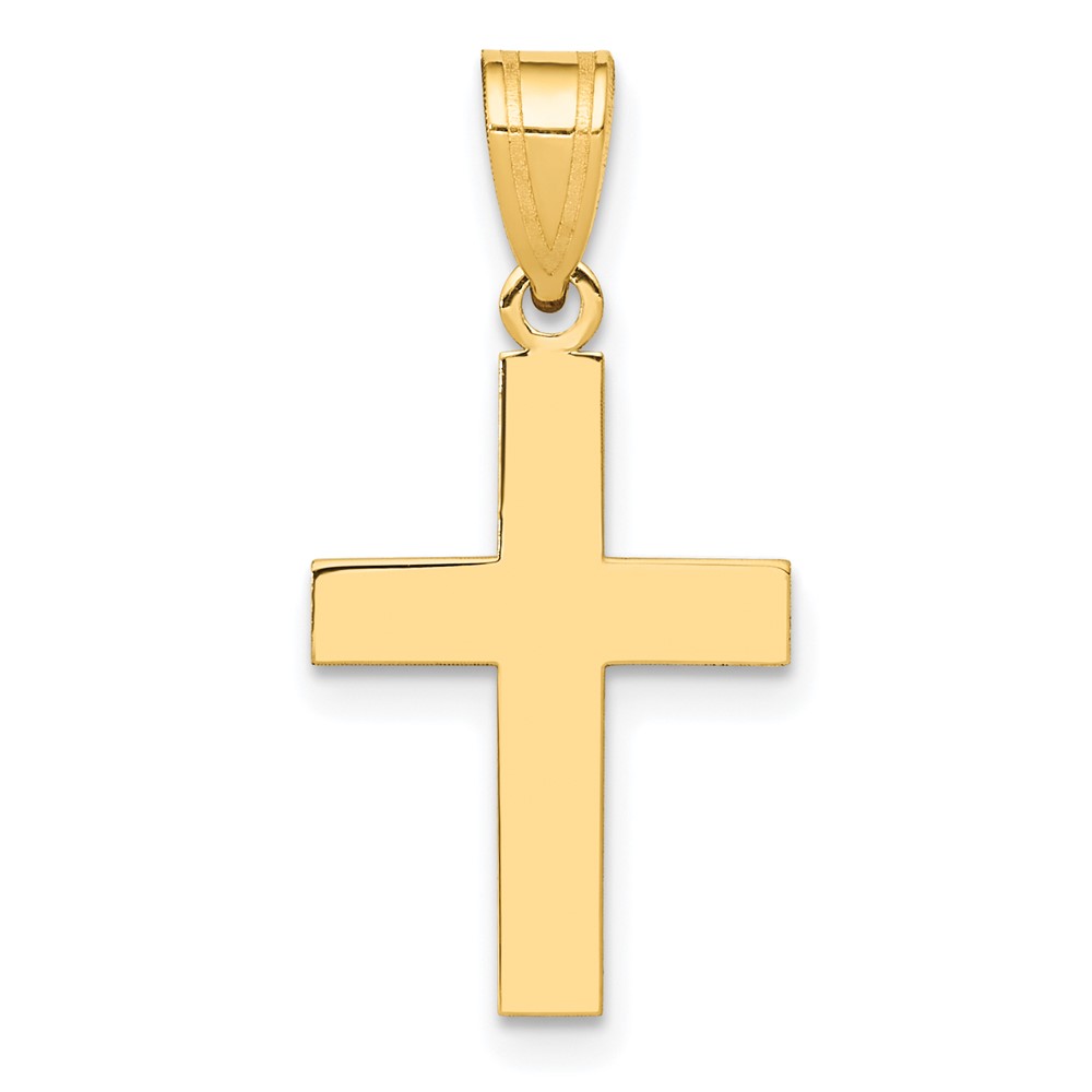 10k Polished Cross Charm (10C3787)