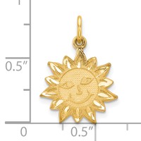 10K Yellow Gold Sun Charm view 3