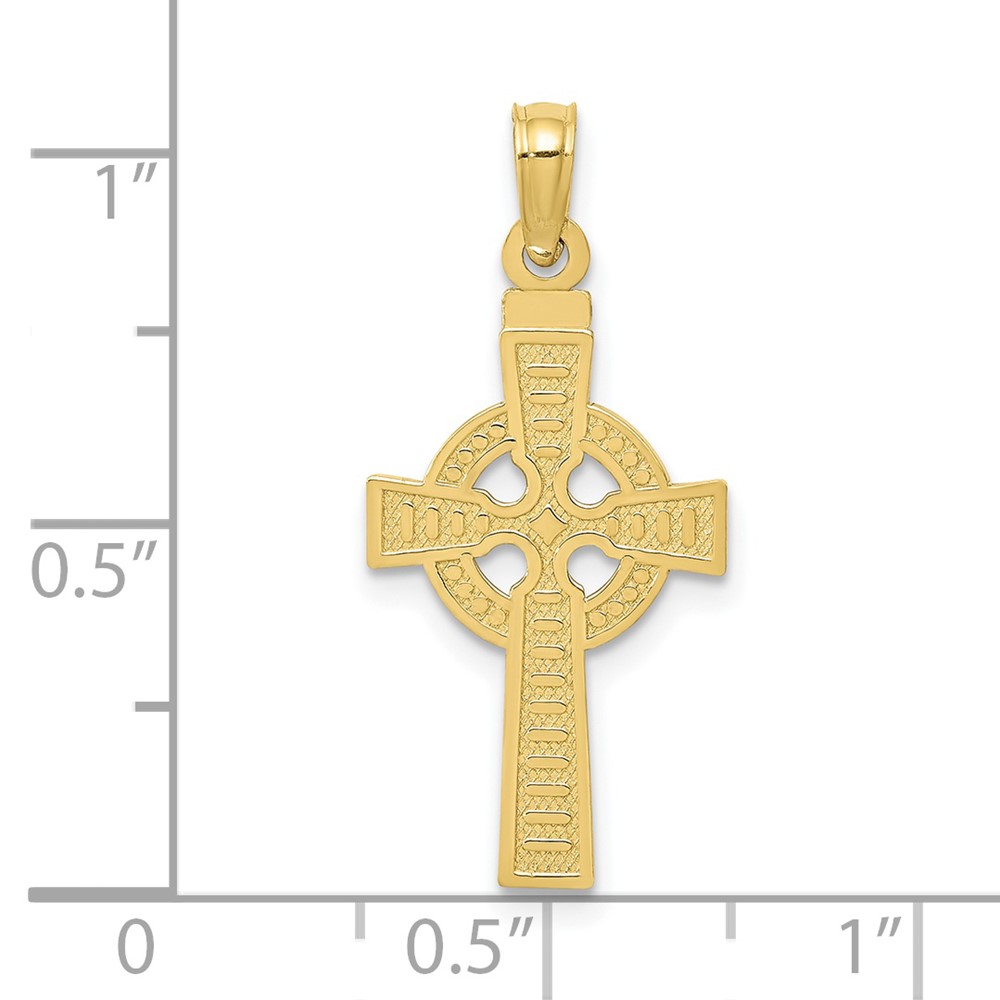10k Reversible GOD IS LOVE Celtic Cross Pendant (10C3802)