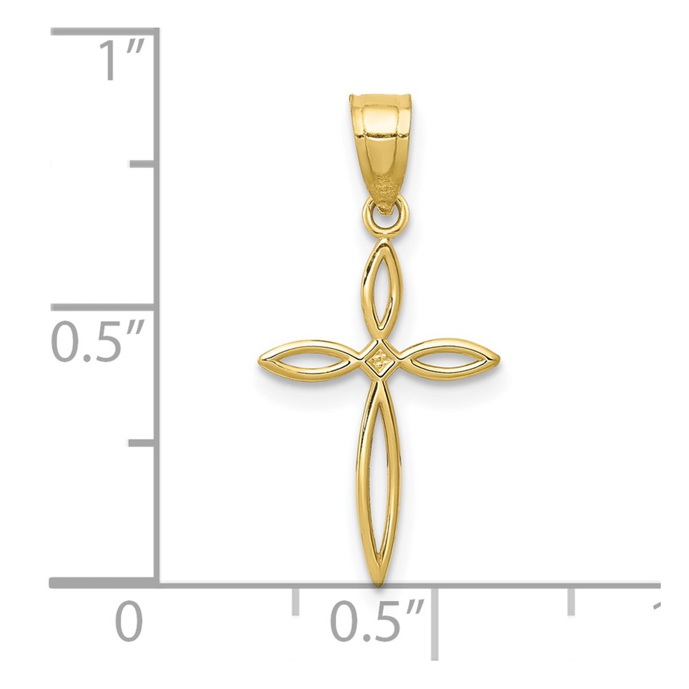 10k Passion Cross Charm (10C3804)