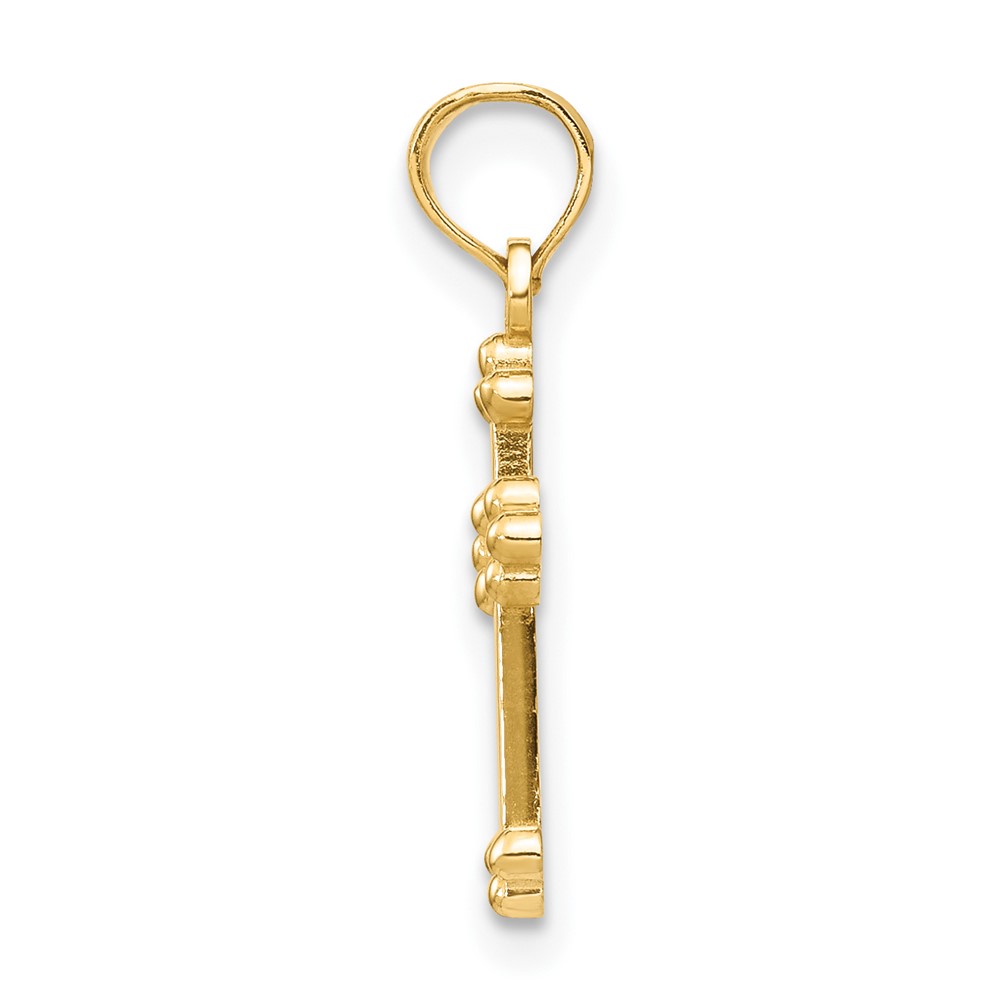10K Budded Cross Charm (10C3818)