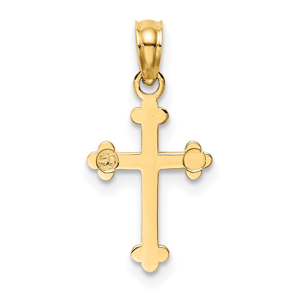 10K Budded Cross Charm (10C3818)
