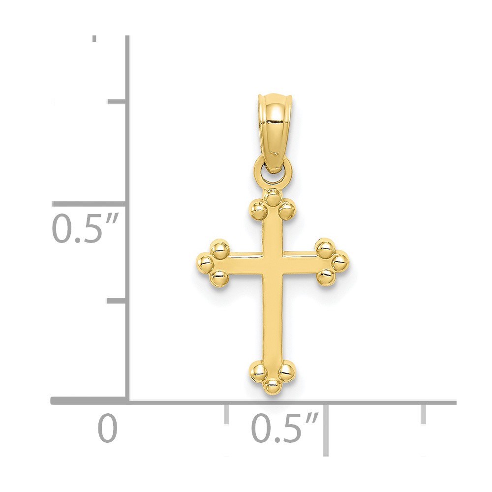 10K Budded Cross Charm (10C3818)