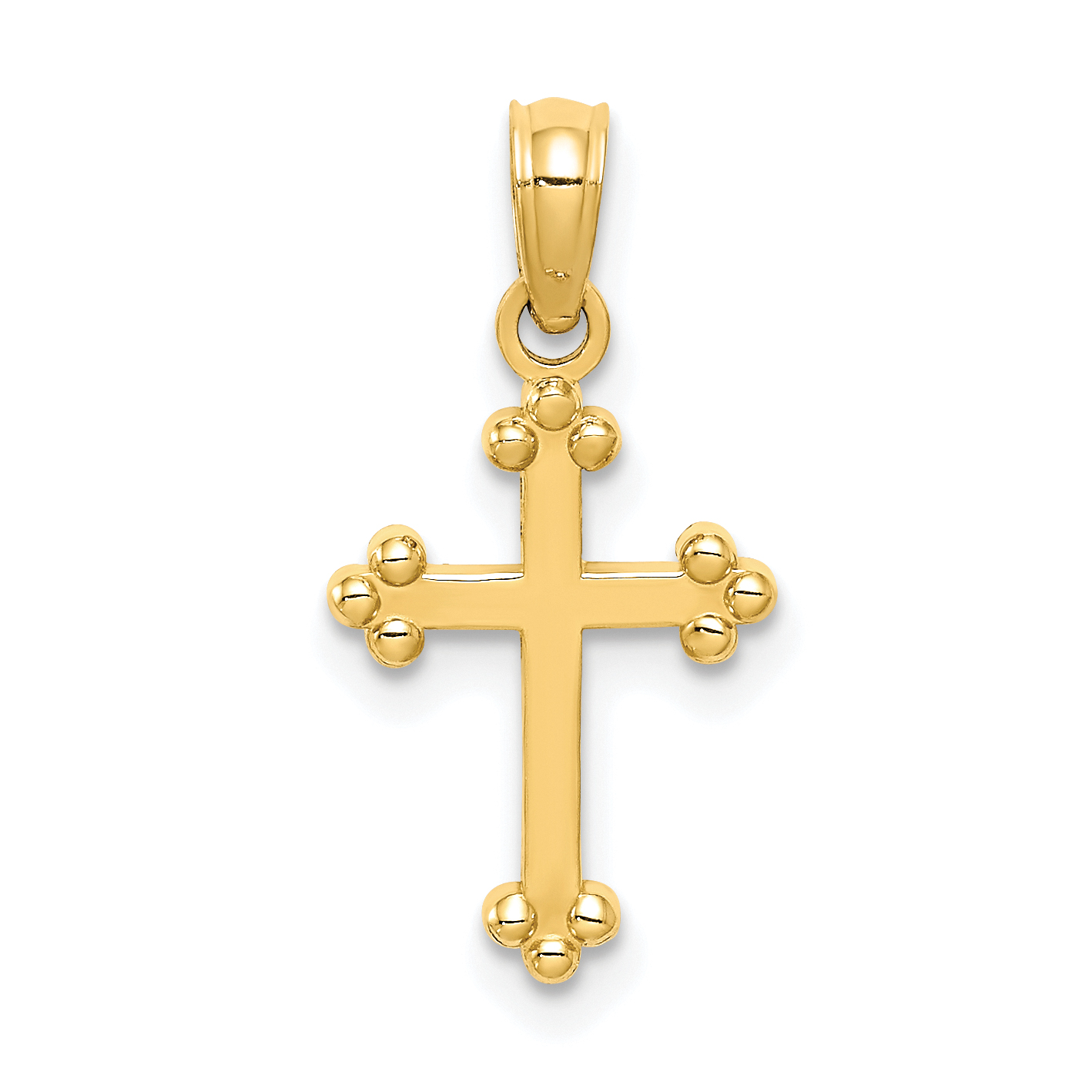 10K Budded Cross Charm (10C3818)