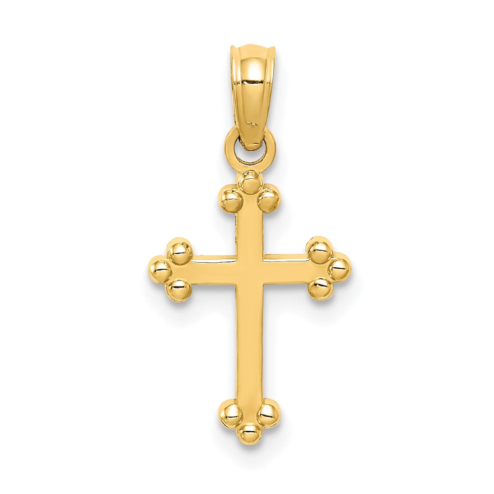 10K Budded Cross Charm (10C3818)