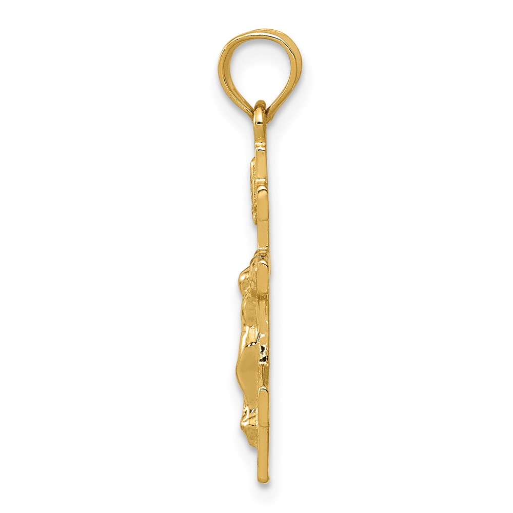 10k Eastern Orthodox Crucifix Charm (10C3834)