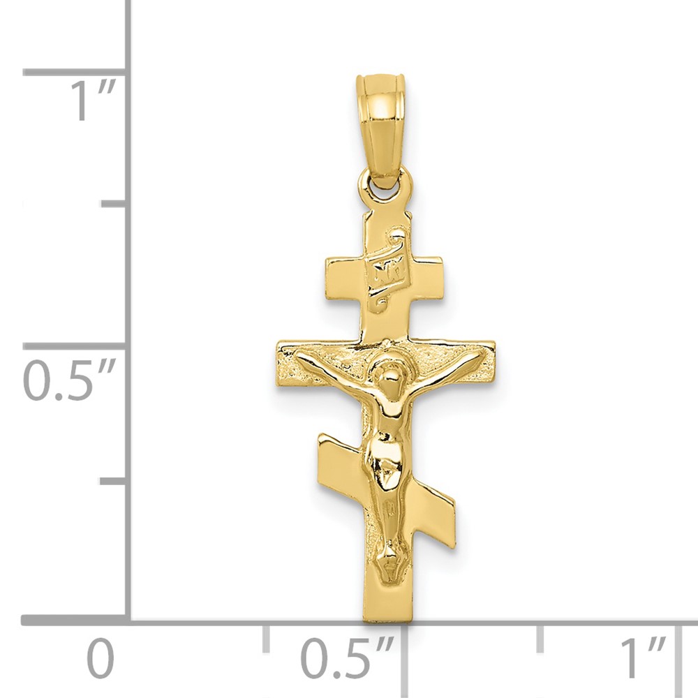 10k Eastern Orthodox Crucifix Charm (10C3834)