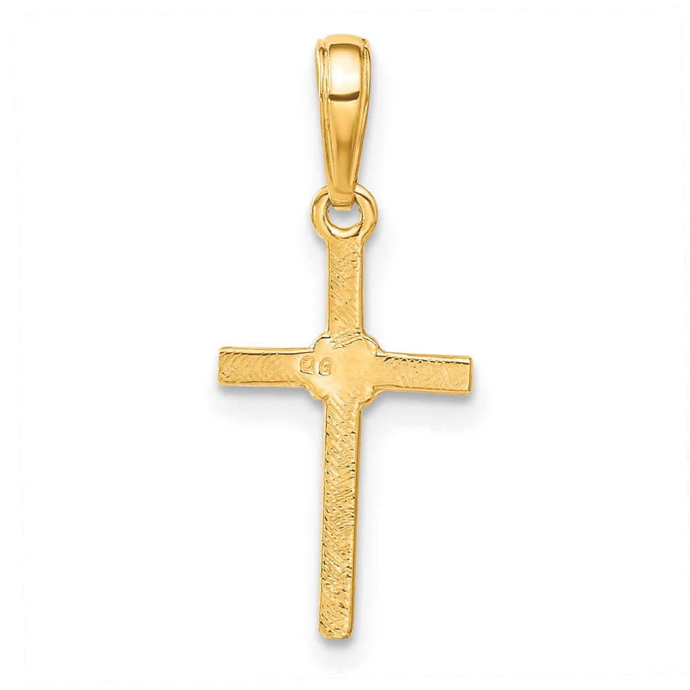 10k Polished Cross Charm (10C3882)