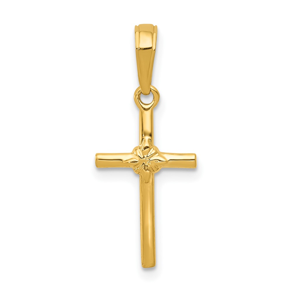10k Polished Cross Charm (10C3882)