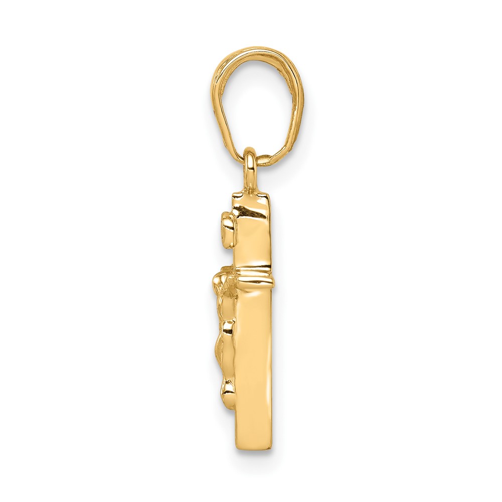 10K Small INRI Crucifix Pendant (10C3894)