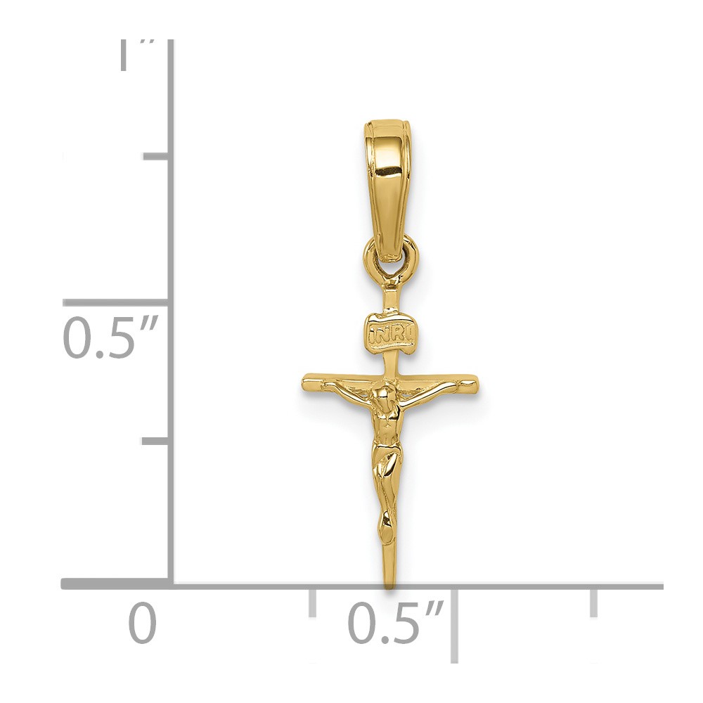 10K Small INRI Crucifix Pendant (10C3894)